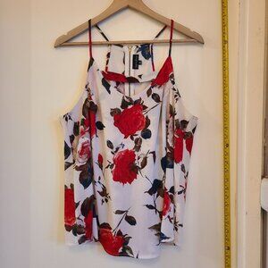 White with red roses top 3XK-A133